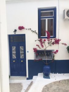 blue door